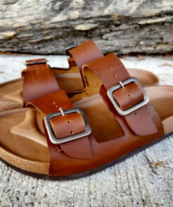 Sandalias Cruzadas y Paralelas Mamá Tele de Piel Genuina: Estilo y Frescura para tus Pies